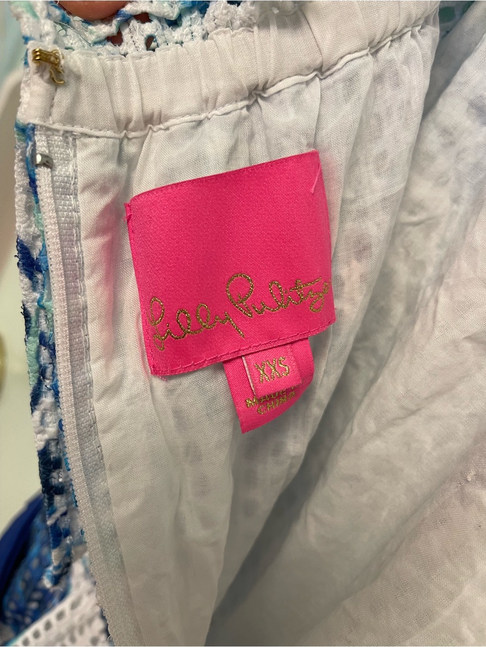 Lilly Pulitzer Pink Label White Lined Dress - Picture 4 of 7